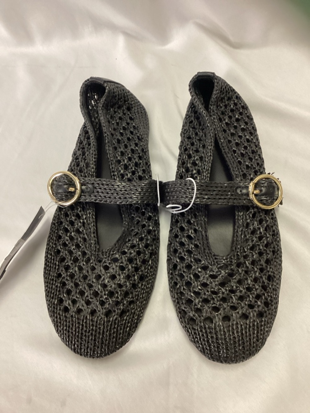 Women's Sia Knit Woven Mary Jane Flats - Universal Thread™ Black - sz 7 - new - Picture 4 of 7